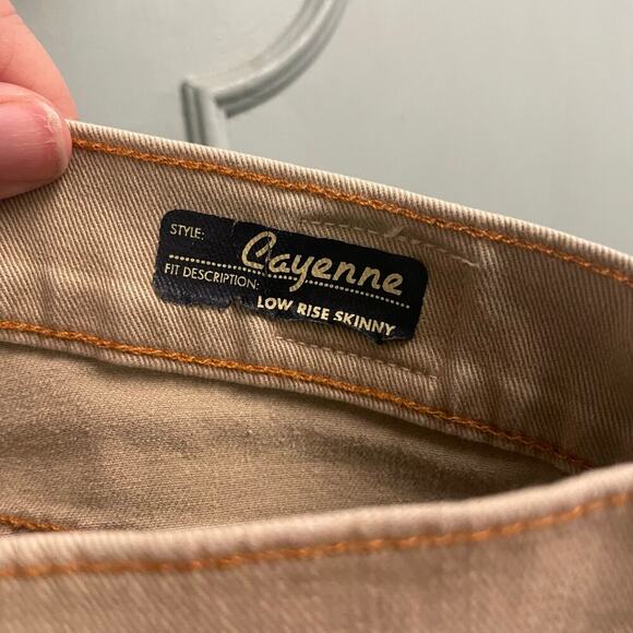 Red Engine Size 29 Cayenne Low Rise Skinny Khaki Twill Denim Jeans Vintage - Picture 3 of 7